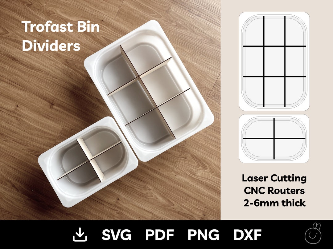 Trofast Bin Dividers SVG Template for IKEA Flisat Table Small Etsy