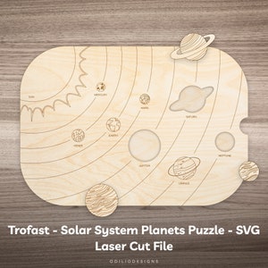 Flisat Solar System Trofast Bin Insert SVG Laser Cut File for Kids Outer Space Planets Puzzle Matching Montessori Activity on Sensory Table