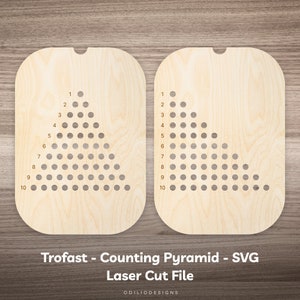 Montessori Counting Board Flisat Insert Large Small Trofast Bin Lid SVG Template for Kids Learning Ten Number Bead Laser Cut File Download