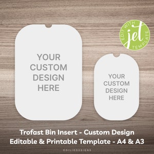 Custom Flisat Insert Printable Trofast Bin Insert Editable Template to Upload Design & Create DIY Trofast Topper Print Digital Download File
