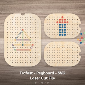 Trofast Pegboard Flisat Insert SVG Template for IKEA Sensory Table Small Large Sensory Bin Lid for Kid Geo Peg Board Laser Cut File Download