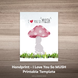 Ik hou zoveel van je handafdruk kunst voor Valentijnsdag cadeau van baby handafdruk ambacht van peuters Valentijnsdag afdrukbare kinderen Valentijnsdag