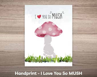 I Love You So Much Handprint Art for Valentine's Day Gift from Baby Hand Print Craft from Toddlers Valentine's Day Printable Kids Valentines