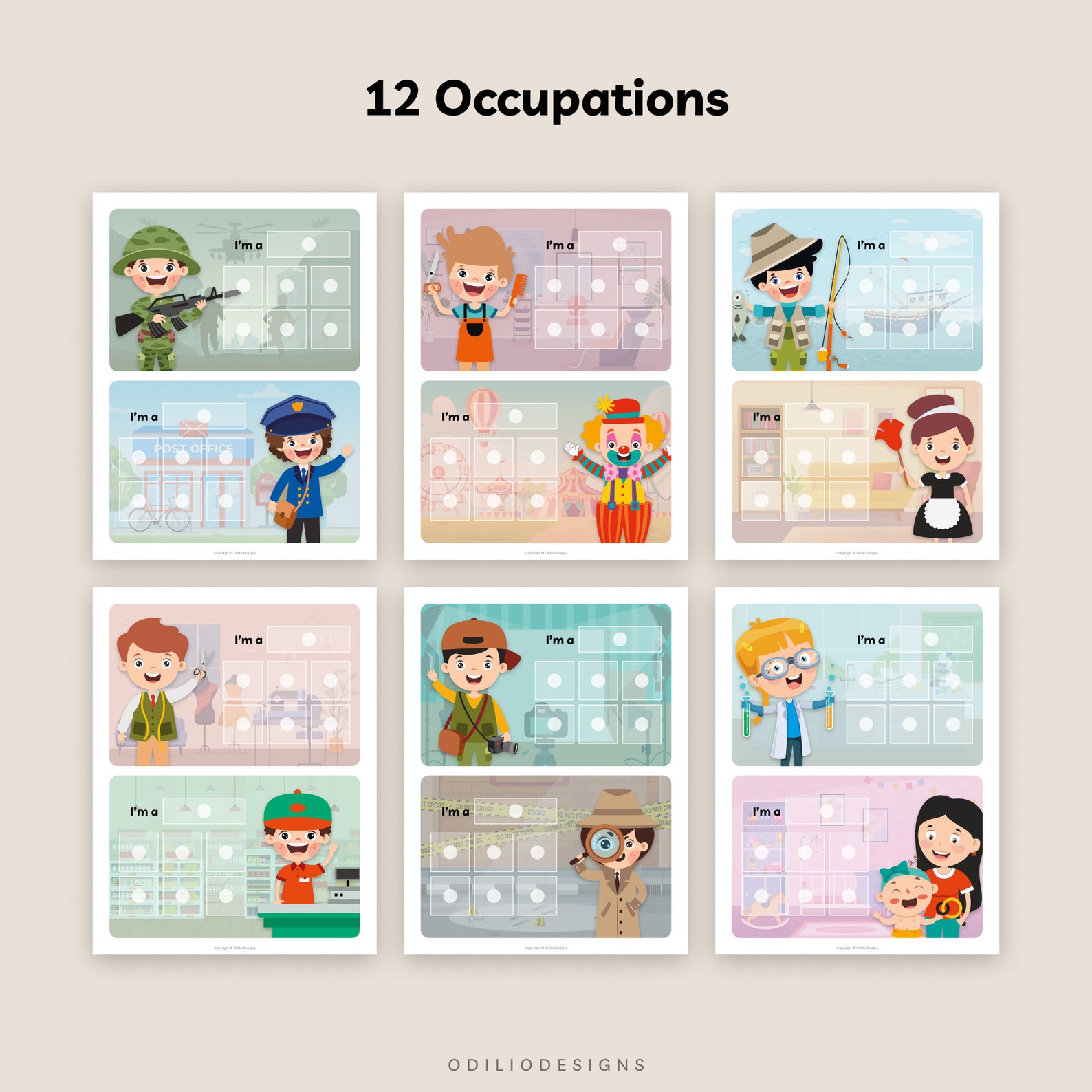 Community Helpers Activity Busy Book Printable Worksheet for Toddler ...