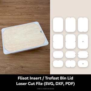 Flisat Insert Trofast Deckel SVG Vorlage für IKEA Flisat Sensory Table Klein Groß Trofast Bin Deckel Insert Laser Cut Datei Digitaler Download