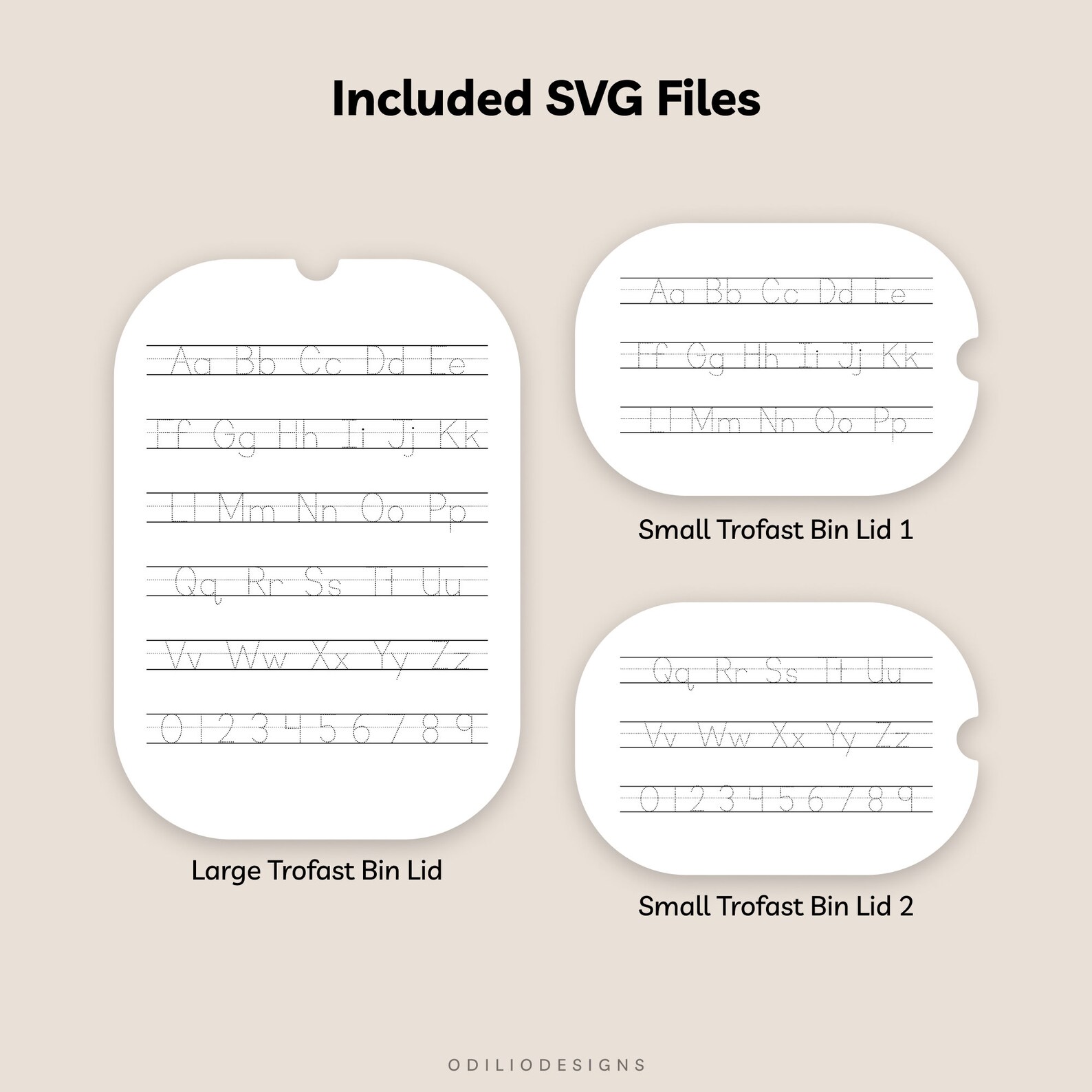 Alphabet and Number Tracing Board Flisat Trofast Lid Insert SVG Laser ...