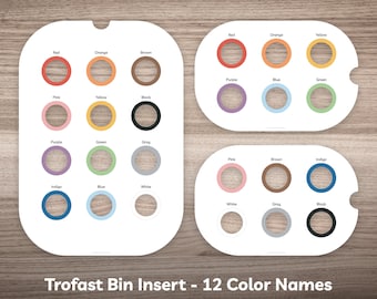 Color Sorting Printable Trofast Insert for Toddler Montessori Color Matching Activity — Flisat Sensory Table Insert & Trofast Lid Template