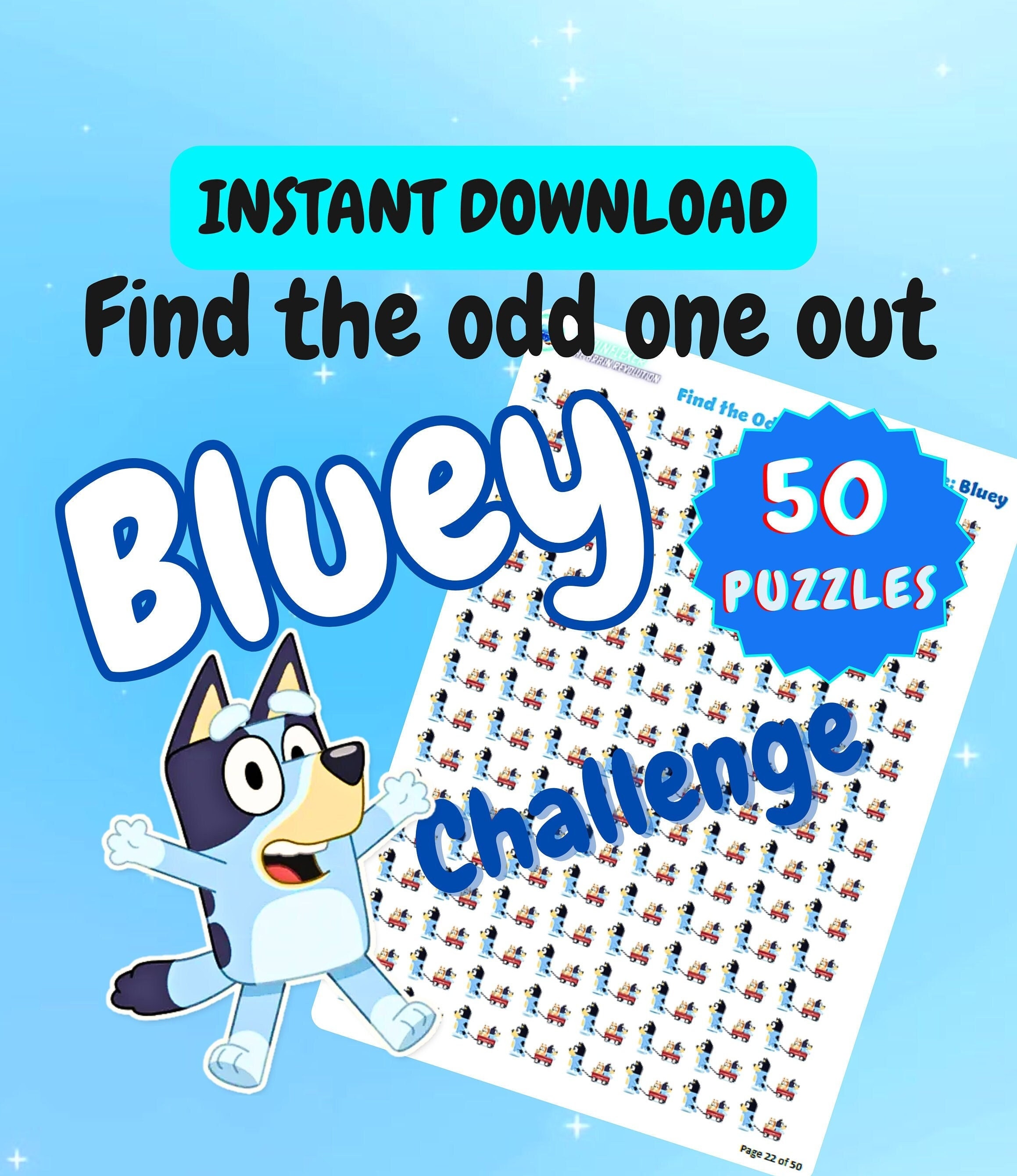 Bluey Puzzle (120, 252, 500-Piece)
