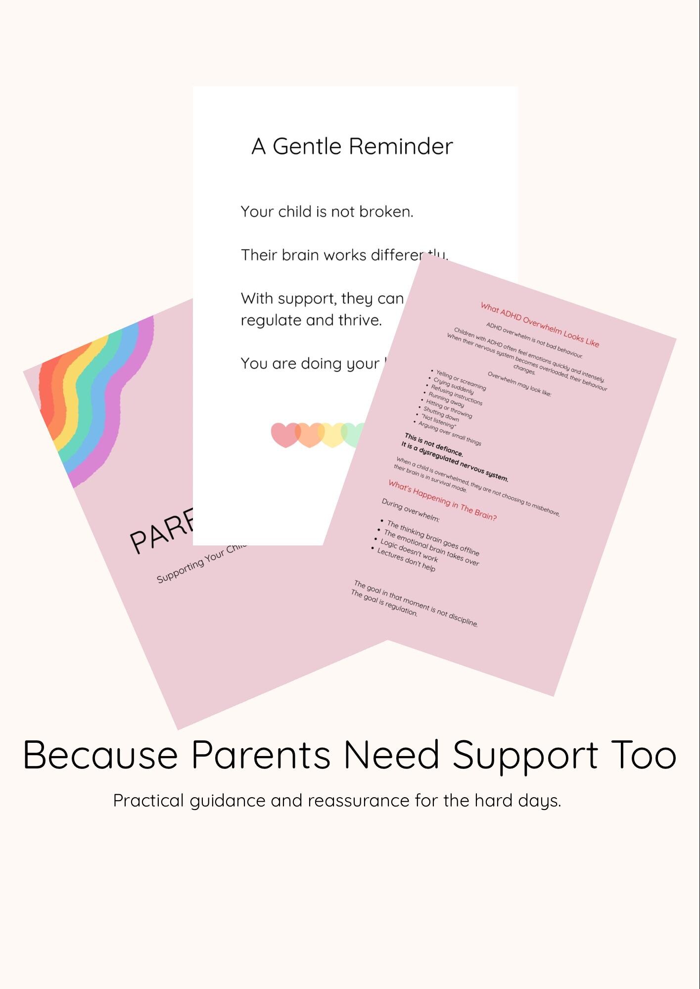ADHD Emotional Regulation Toolkit for Kids | Calm Down, Routine Charts ...