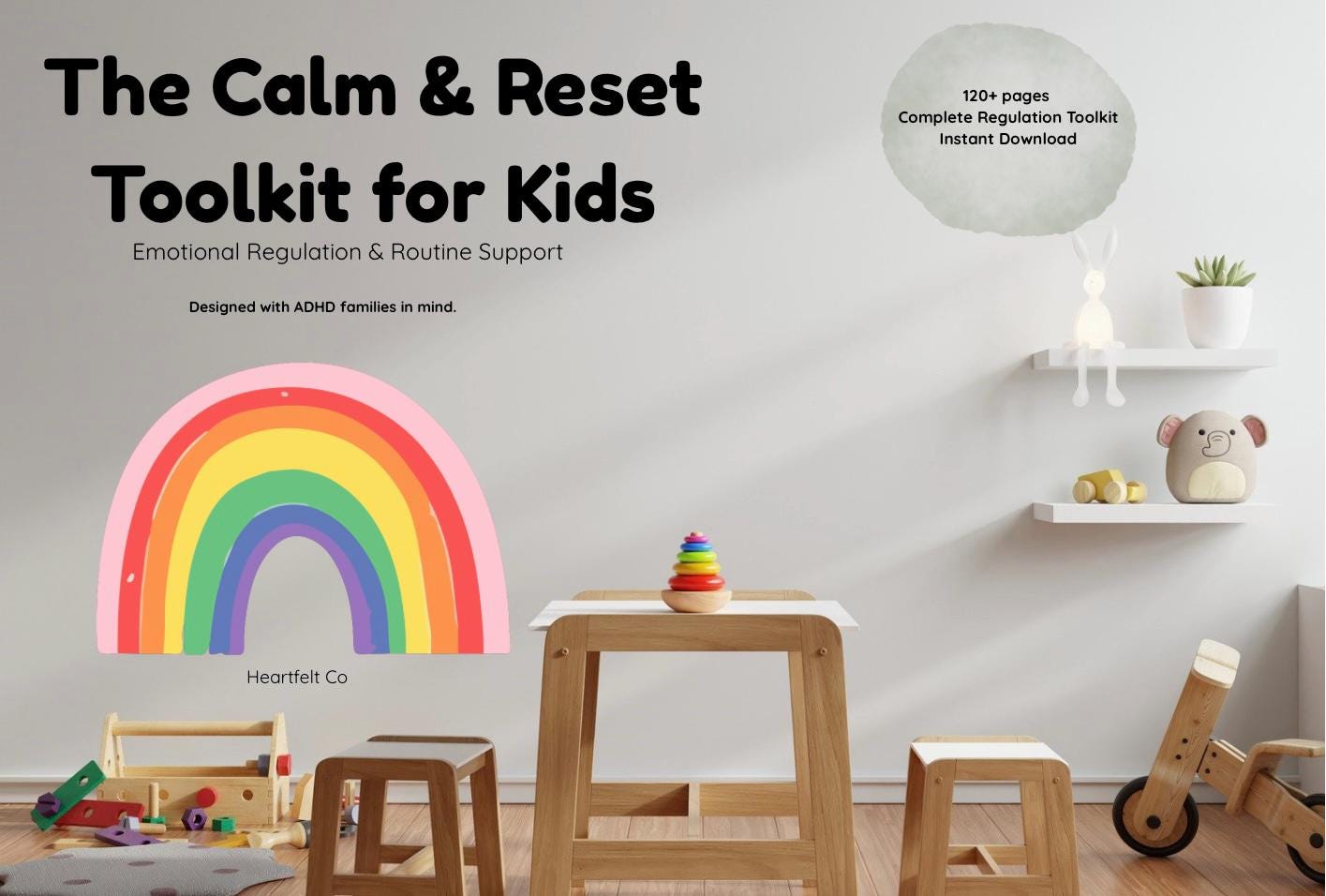 ADHD Emotional Regulation Toolkit for Kids | Calm Down, Routine Charts ...