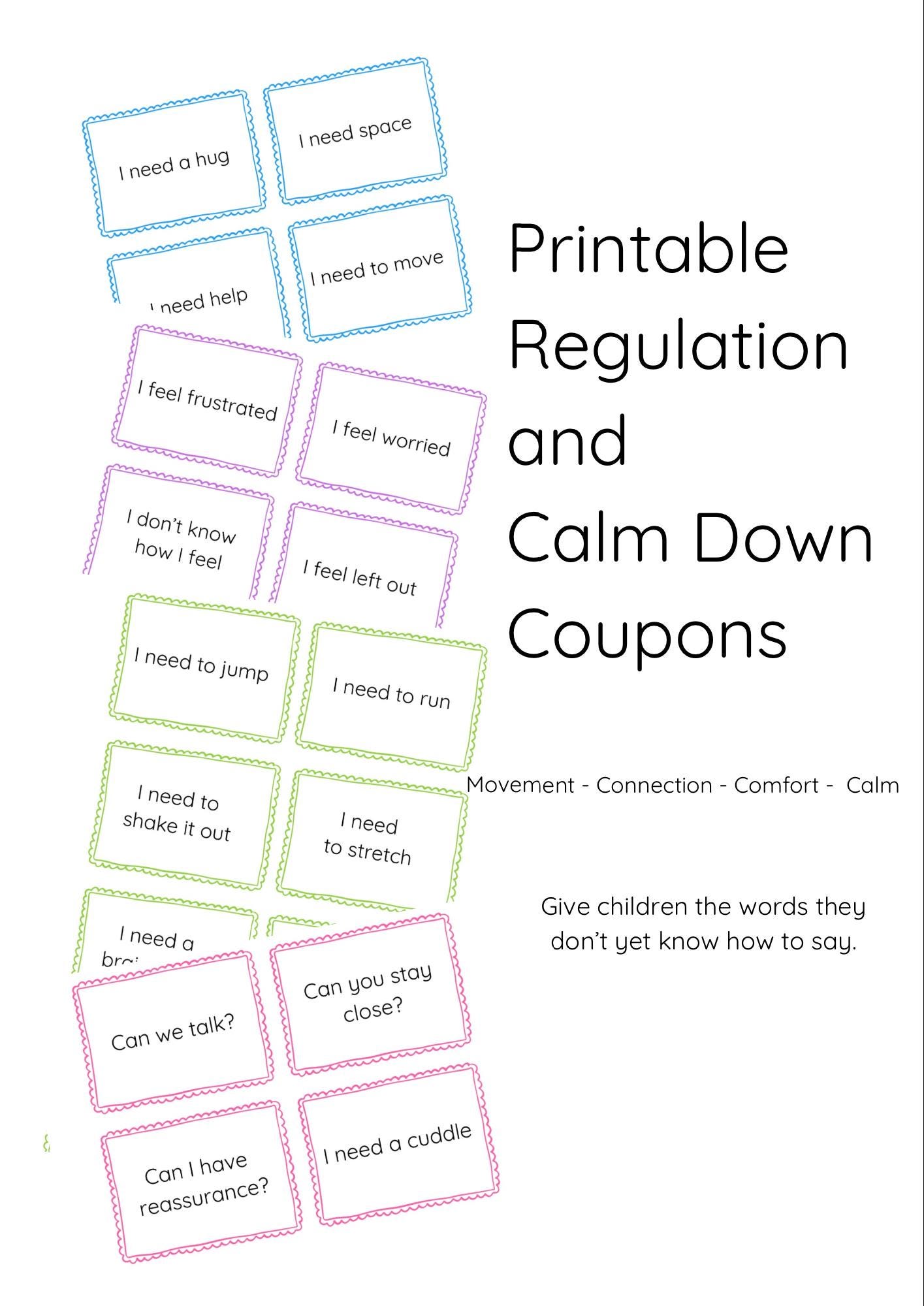 ADHD Emotional Regulation Toolkit for Kids | Calm Down, Routine Charts ...