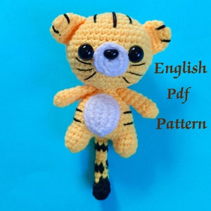 Modello PDF scritto all&#39;uncinetto in inglese Tiger