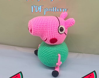 Pdf Crochet Pattern Daddy Pig