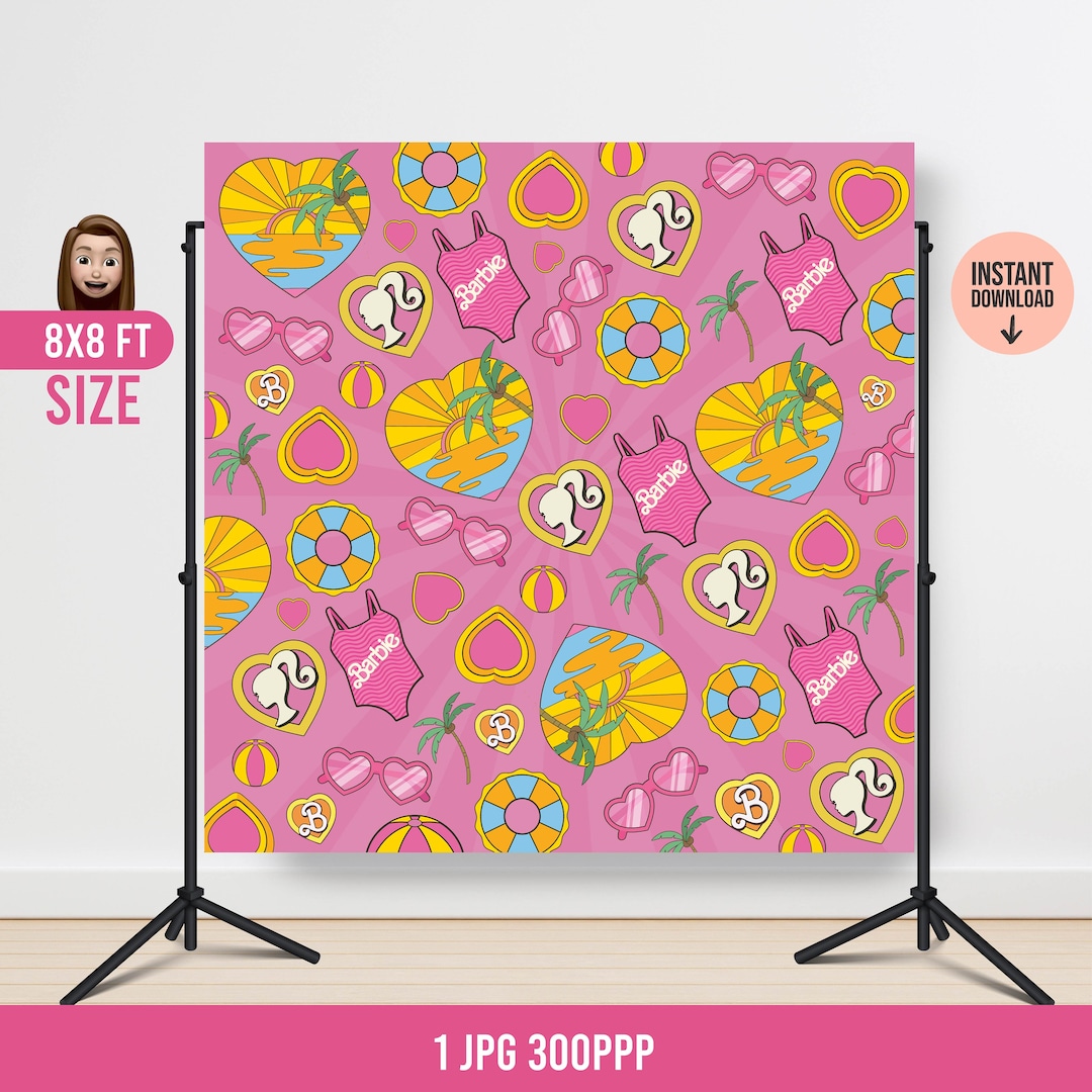 Barbie Malibu Backdrop Pool Party Backdrop Barbie Pool - Etsy