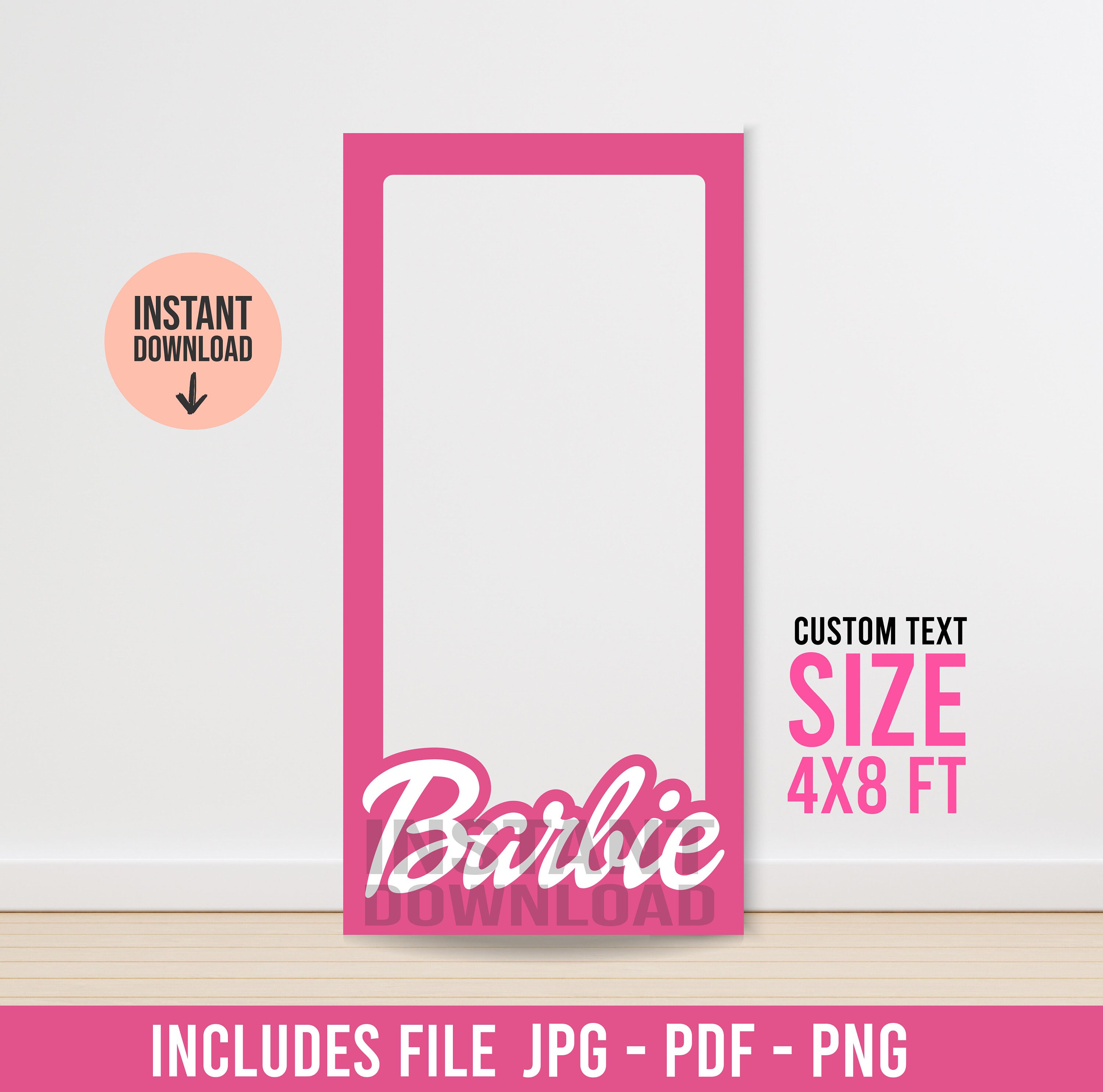Barbie Photo Booth Photo Booth Custom Text Photo Booth - Etsy Australia
