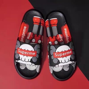 Custom Adidas Yeezy Slides 'Kaws Supreme