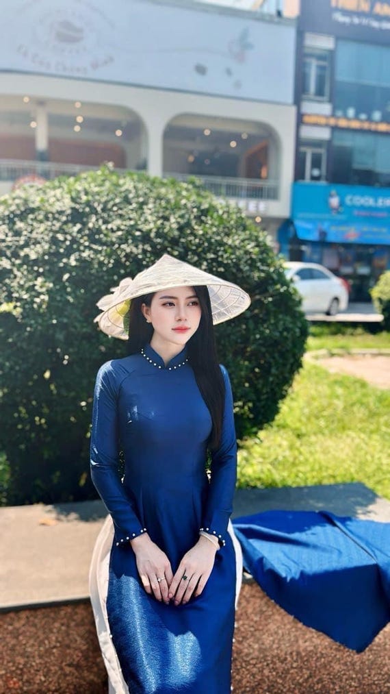 dark blue traditional dress Modest Navy Blue Engagement Dress 47551L