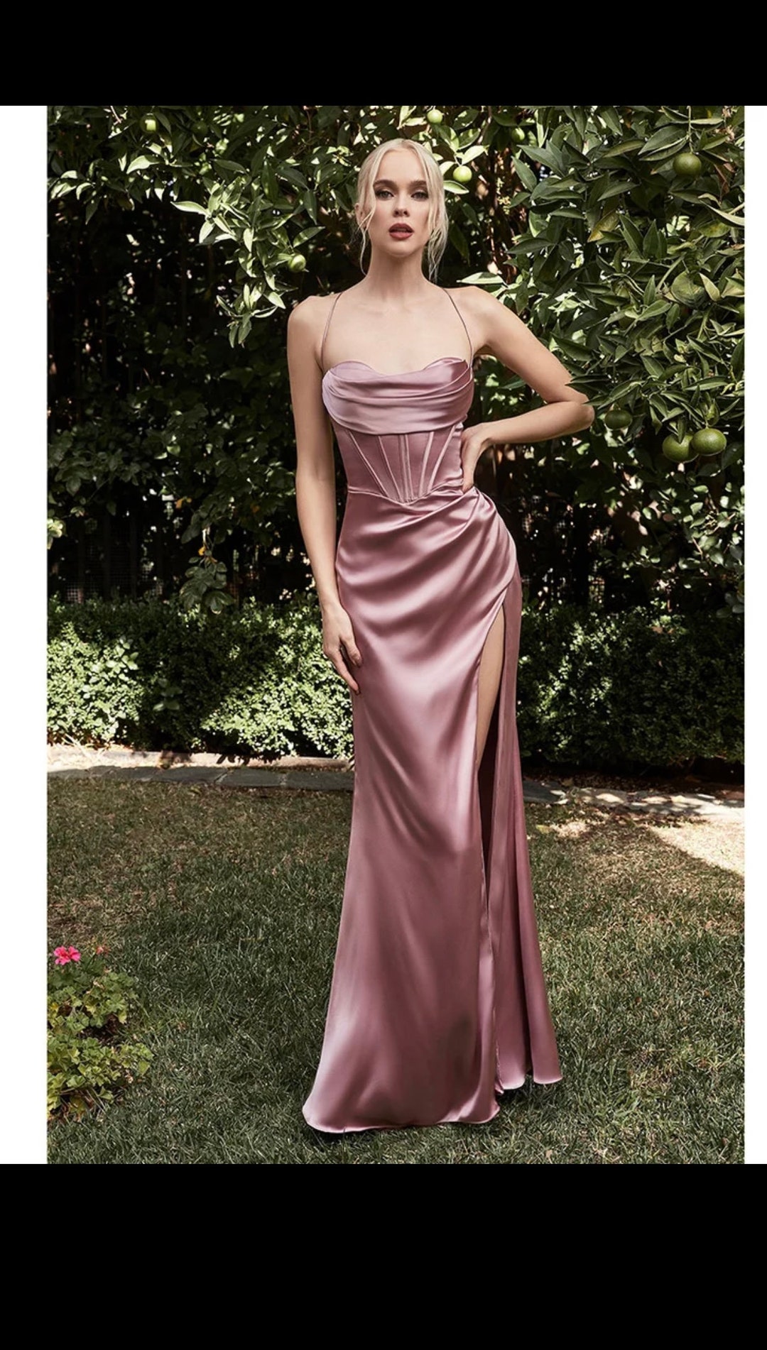 High split backless maxi evening gown dress High split backless maxi evening gown dress