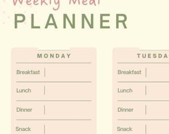 Planificateur de repas hebdomadaire