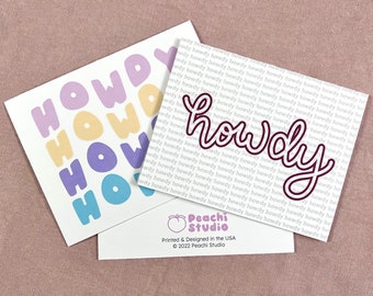 Howdy Greeting Card | Just Because | Thinking of You | Blank Interior Card | Texas A&M Aggies