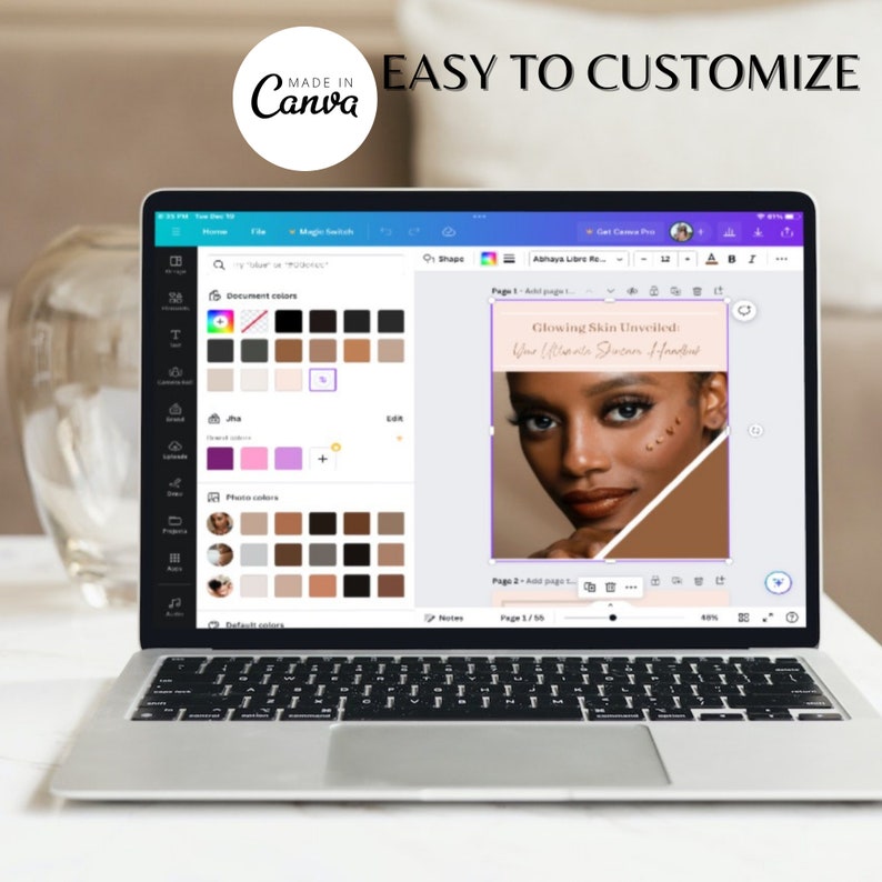 Skincare Ebook Template Beauty Essentials Ebook Skin Care Etsy