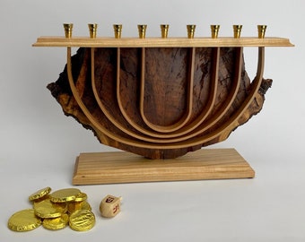 Large Handmade One of a Kind Menorah