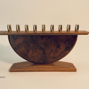Handmade Wooden Menorah, One of a Kind
