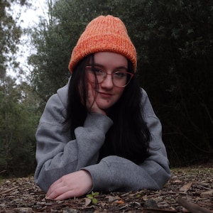 Orange Knit Beanie