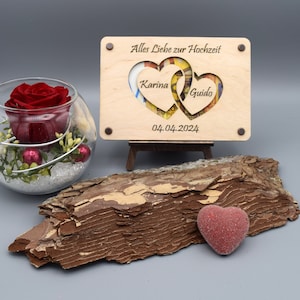 Handgefertigte Holzkarte, perfektes Geldgeschenk, personalisierte Geschenkkarte zur Hochzeit, Verpackung aus Holz, Holzkarte für Geldscheine
