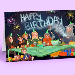 ロード オブ ザ リングの誕生日カードの印刷可能なテンプレート