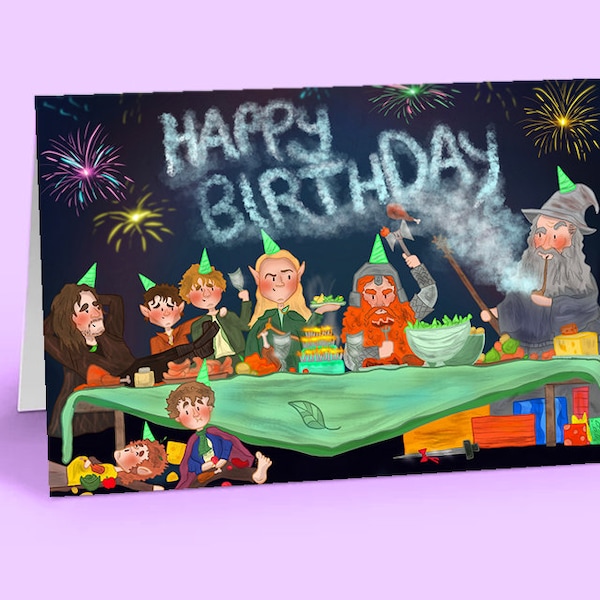 Lord of Rings Birthday Card - Etsy