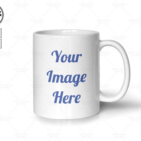 15oz Mug Mockup | PSD Smart Object | 4 JPEG Photos | Stock Photography | Overlay Design | Image Style Product Mockup | Digital Download