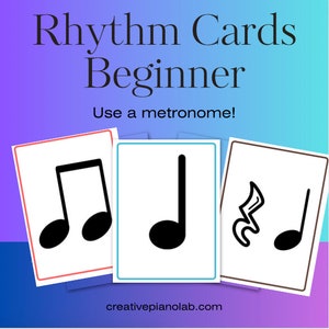 Musik Rhythmus Kartenspiel mit Metronom! Anfänger Notendauern. Klatschen und die Schläge zählen. Lege den Beat in deine Hände und spüre den Rhythmus!