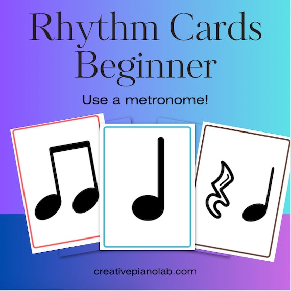 Music Rhythm Card Game With Metronome! Beginner Note Durations