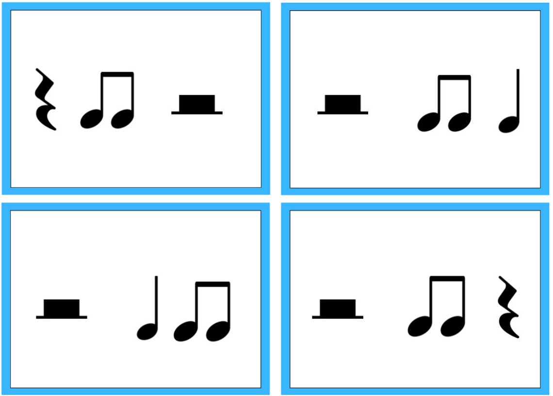 Rhythm Music Flash Cards. Elementary and Intermediate Skill Level, Clap and Count to Learn Your