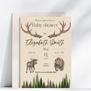 Hunting baby shower invitation