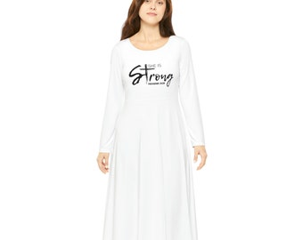 She is Strong - Women's Long Sleeve Dance Dress