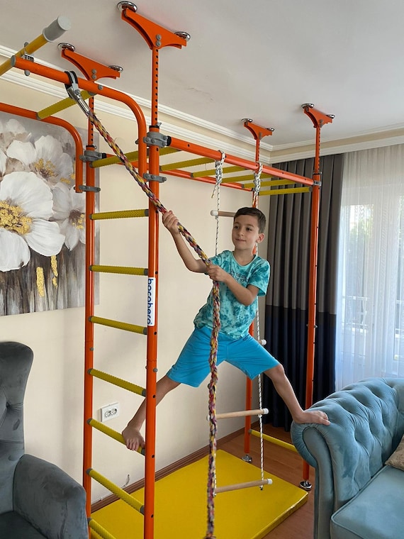 Kids Playground Swedish Ladder Climbing Wall Stall Bars Large Monkey Bar Kids Exercise No Wall Drilling Etsy