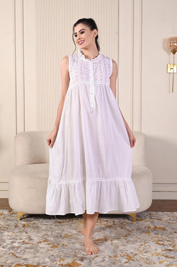 Women's sleepwear cotton gowns hotsell