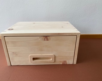 Bread drawer Swiss pine bread box