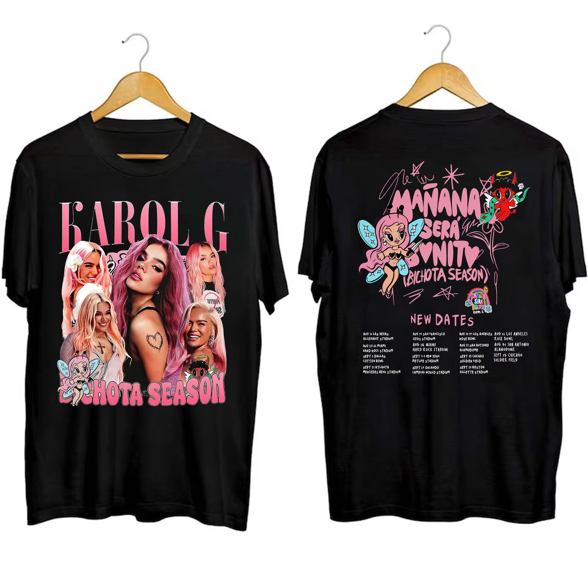 Camiseta Larga Mujer Shakira y Karol G. Triple M – ilofamilyclothes