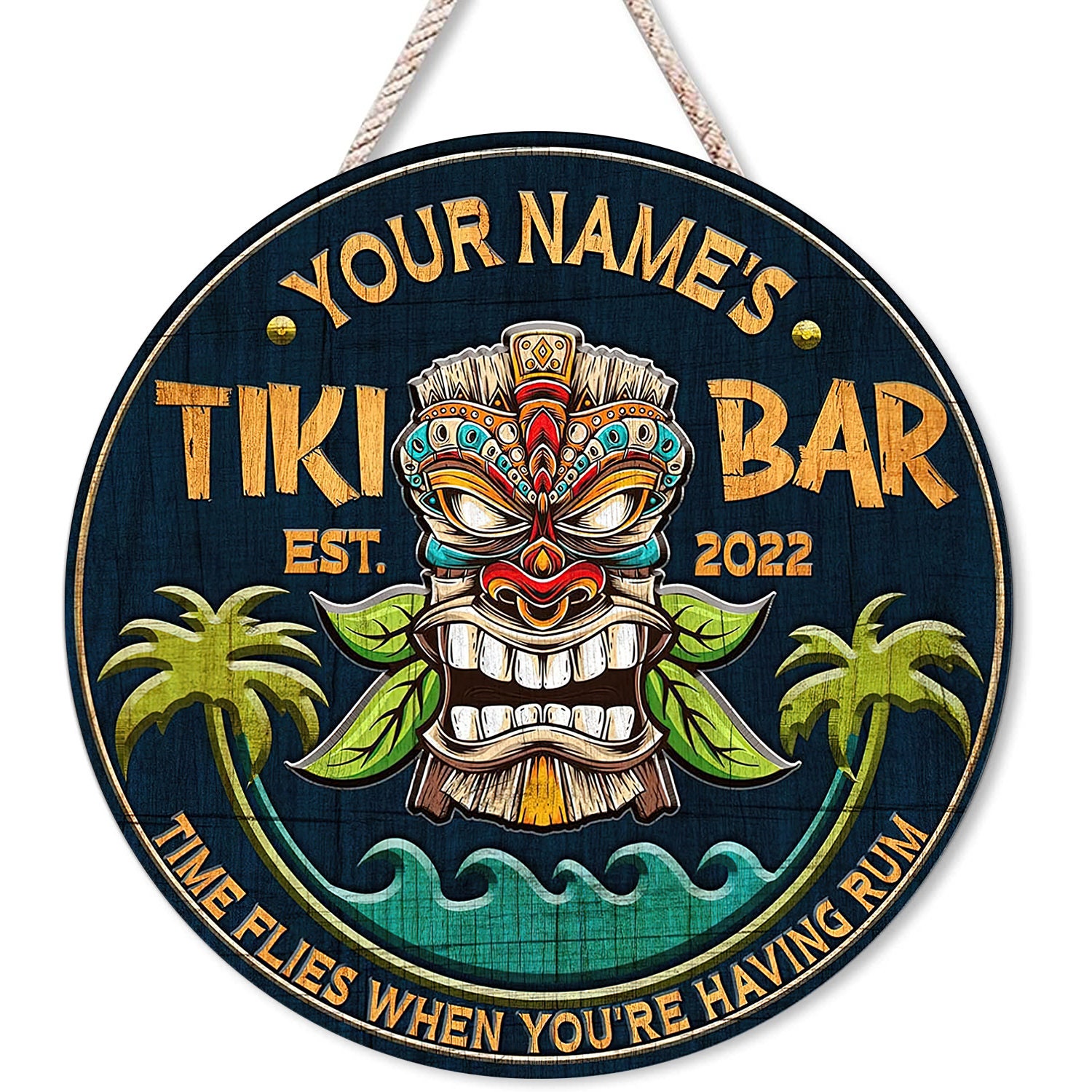 Personalized Tiki Bar Wood Signs Tiki Bar Signs Summer Sign Etsy