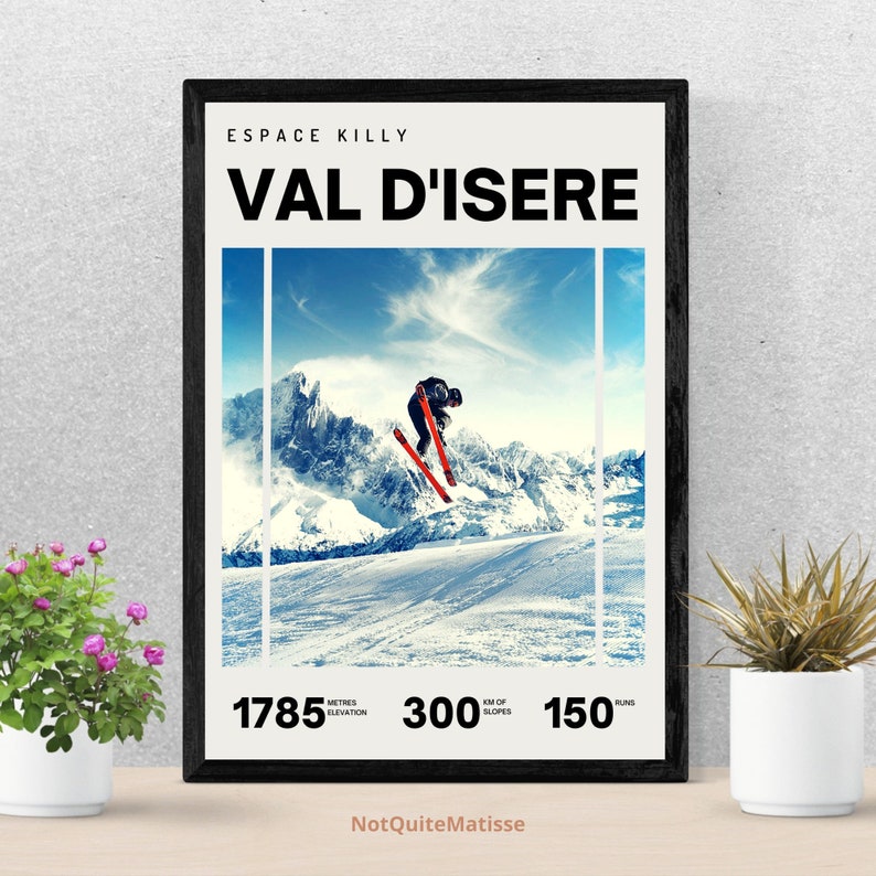 Val D'isere Ski Resort Wall Art Poster Etsy