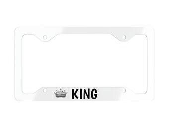 KING Metal License Plate Frame