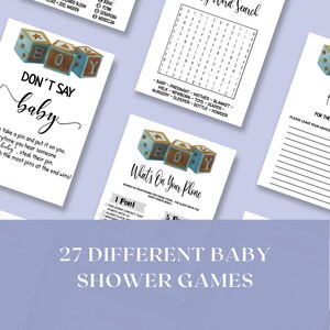 Baby boy themed baby shower games