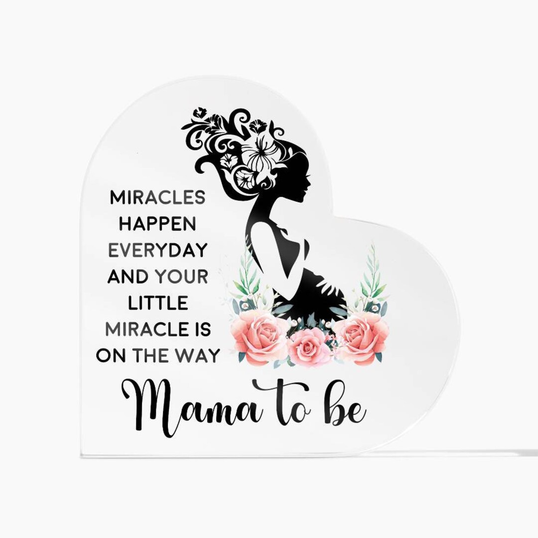 Personalised Acrylic Heart Plaque Pregnancy Announcement Etsy
