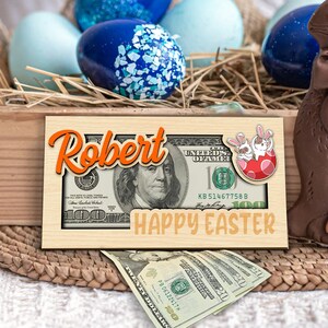 Personalized Money Holder Easter, Custom Easter Holder Name, Money Holder Easter Gifts, Easter Money Holder, Cash Holder Gift