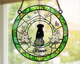 Personalized Dog Loss Sympathy Gift, Custom Dog Breed Suncatcher, Pet Memorial Gift, Loss of Dog Gift, Dog Remembrance Gift