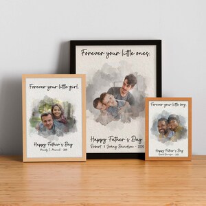 Personalized Father&#39;s Day Gift From Wife & Daughter, Mother&#39;s Day Gift,  Father&#39;s Day Frame, Dad Birthday, Dad photo Frame, Mom Birthday