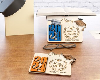 Class Of 2024 Money Gift Holder, Personalized Money Holder for Graduation, Money Holder Graduation Gifts, Cash Holder Gift, Gift for Student